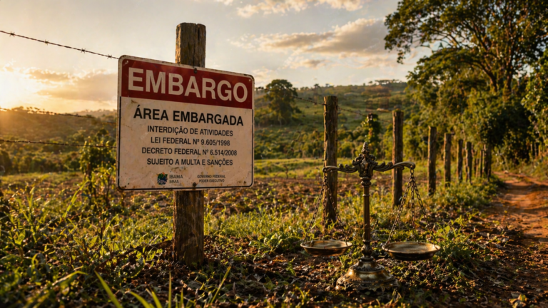 minha terra foi embargada pelo IBAMA o que fazer